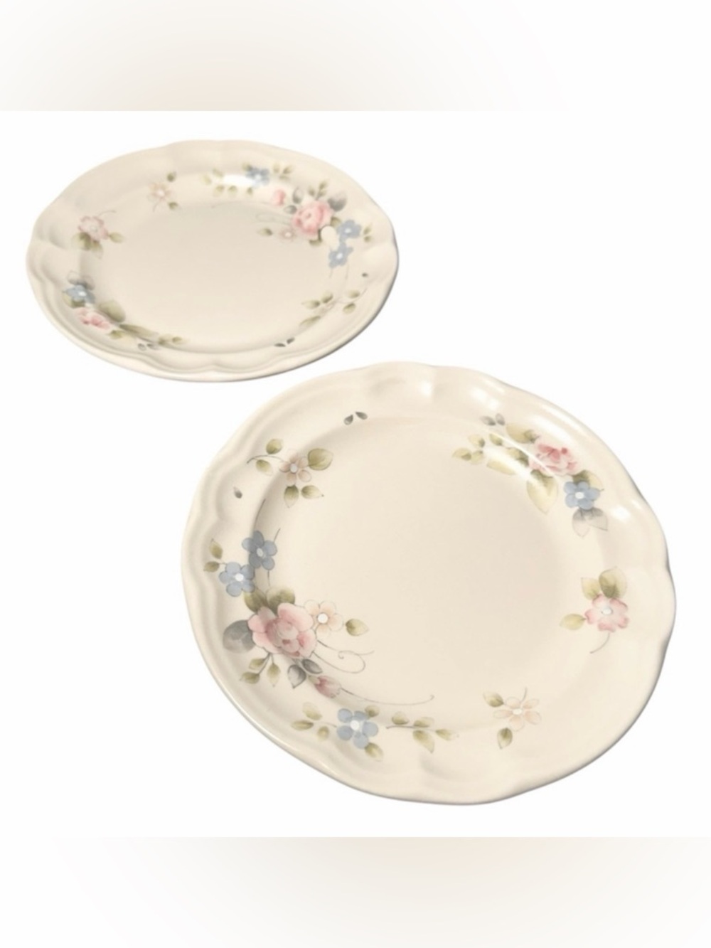 Pfaltzgraff Plate Salad 7.25” Tea Rose Stoneware Embossed Arches Vintage